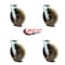 Service Caster 8 Inch High Temp Phenolic Wheel Swivel Caster Set with Roller Bearings SCC SCC-30CS820-PHRHT-4 - alternate 3
